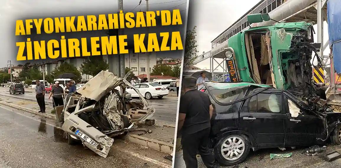 Afyonkarahisar’da zincirleme kaza: 2 ölü, 12 yaralı