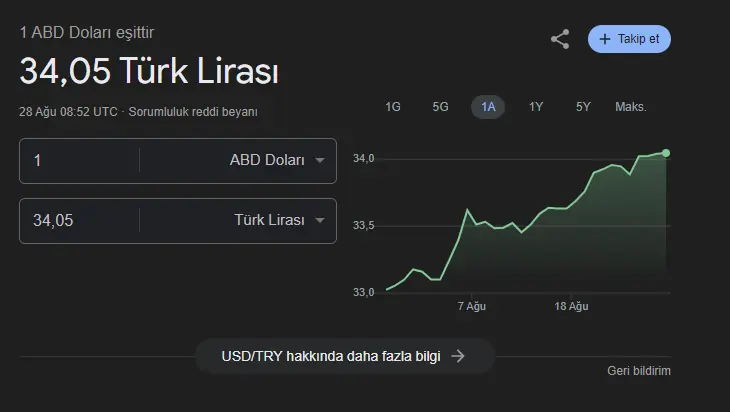 Dolar kuru tekrar zirvede