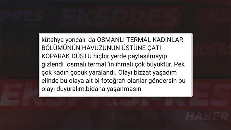 Kütahya Yoncalıda çatı uçtu ölü ve yaralılar olduğu iddiası