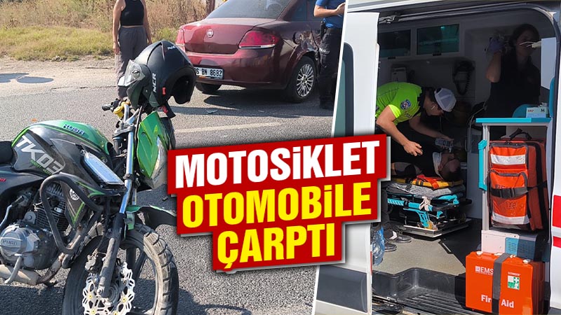 Kütahya’da motosikletin otomobile çarpması