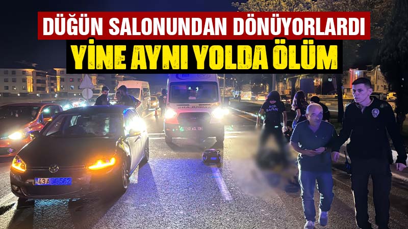 Kütahya'da düğün salonundan dönerken