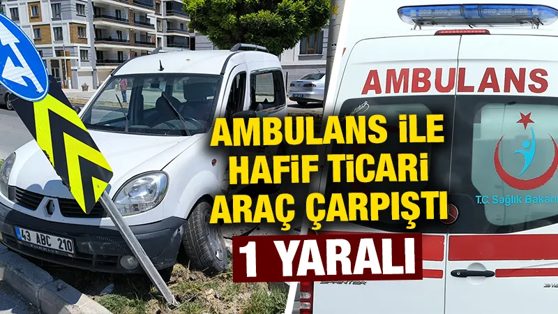 Kütahya'da, vakaya giden ambulans