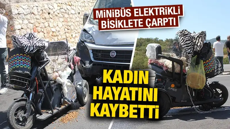 Kütahya’da minibüs elektrikli bisiklete çarptı, 1 ölü