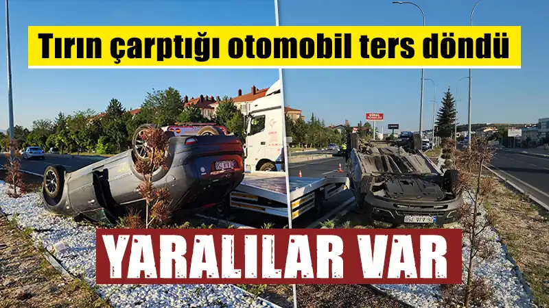 Kütahya’da tır ile otomobilin