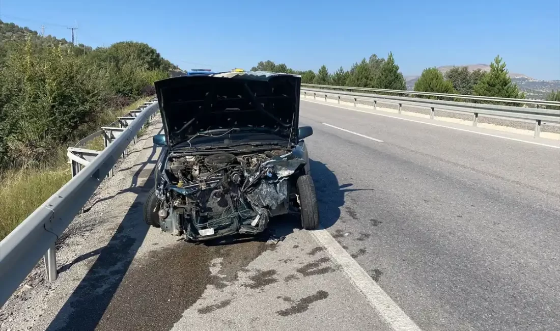 Afyonkarahisar'ın Bayat ilçesinde otomobilin