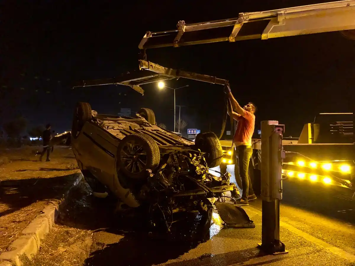 Aydın’da otomobil takla attı, 1 yaralı