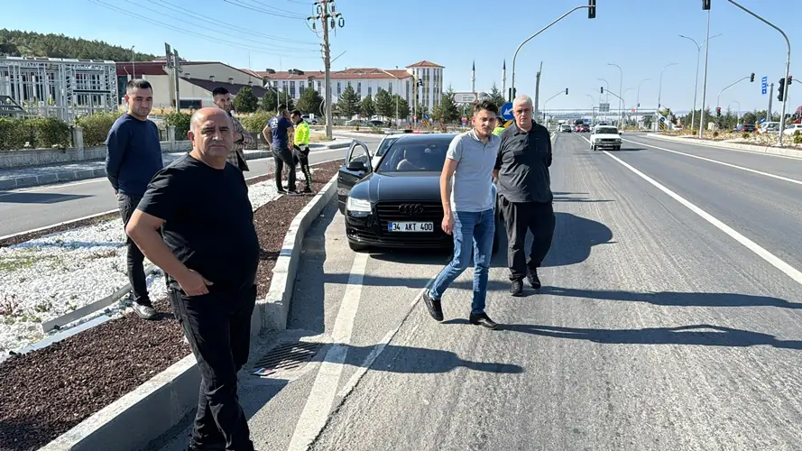 Çakarlı aracı Kütahya polisi yakaladı