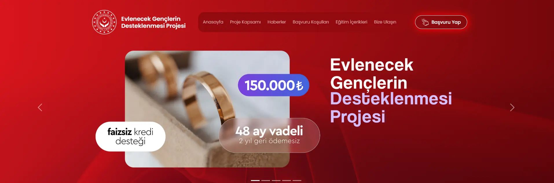 Evlilik kredisi için yeni internet adresi