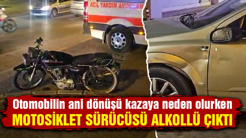 Kütahya’da motosiklet ile otomobilin