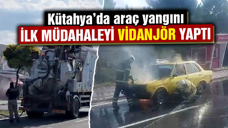 Kütahya’da seyir halindeki otomobil