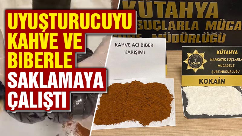 Kütahya’da yolcu otobüsünde uyuşturucuyla yakalandı