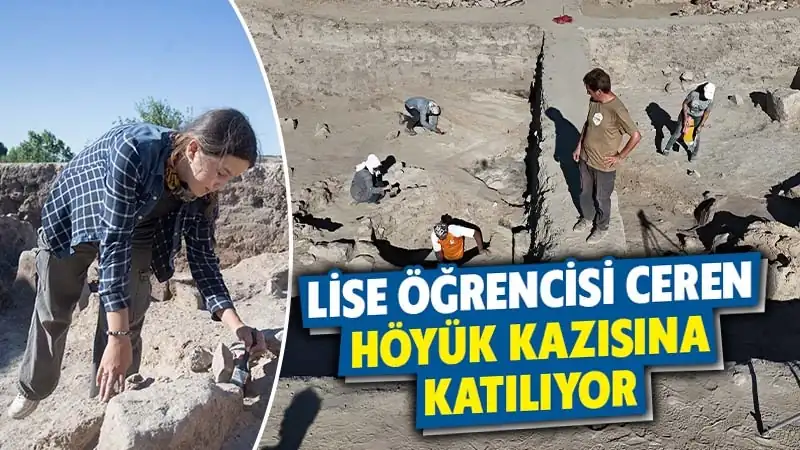 Kütahya’da lise öğrencisi arkeolojik kazı yapıyor