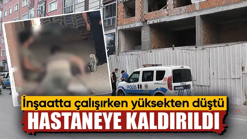 Kütahya’da inşaattan düşen işçi yaralandı