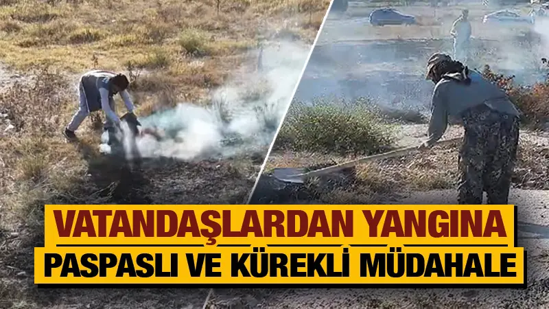 Kütahya’da ot yangını ormana sıçramadan söndürüldü