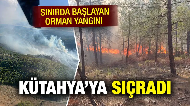 Sınırda başlayan orman yangını Kütahya’ya sıçradı