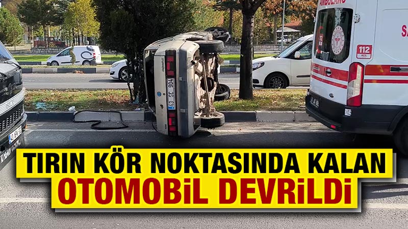 Kütahya’da tırın kör noktasında